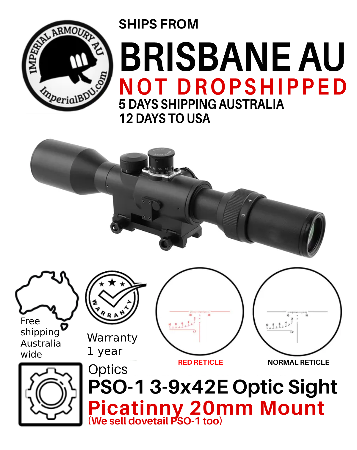 PSO-1 Scope for Picatinny rail