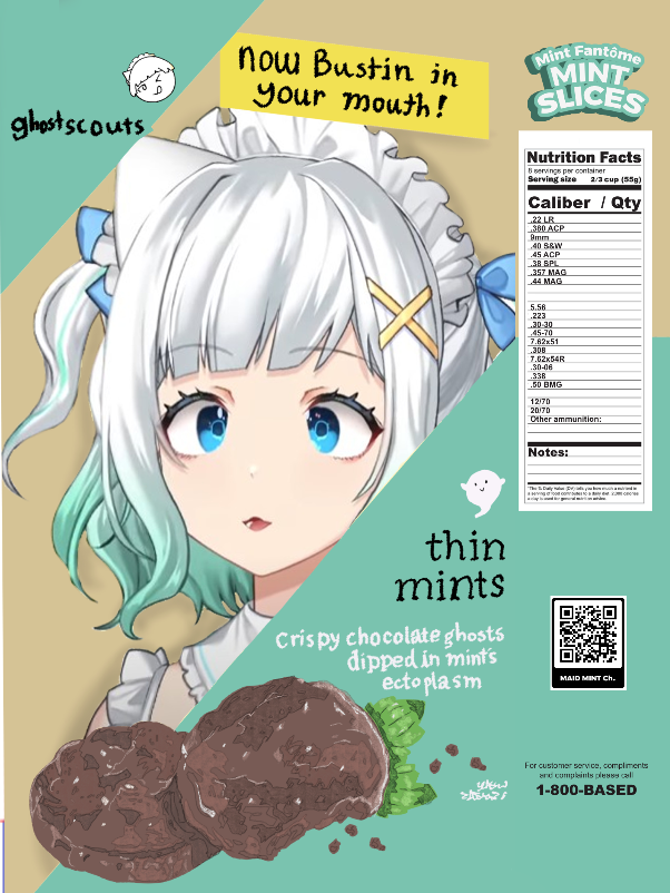 Maid Mint Fantome Mint Slices Cookie Box / Ammo Organiser / Cereal Box
