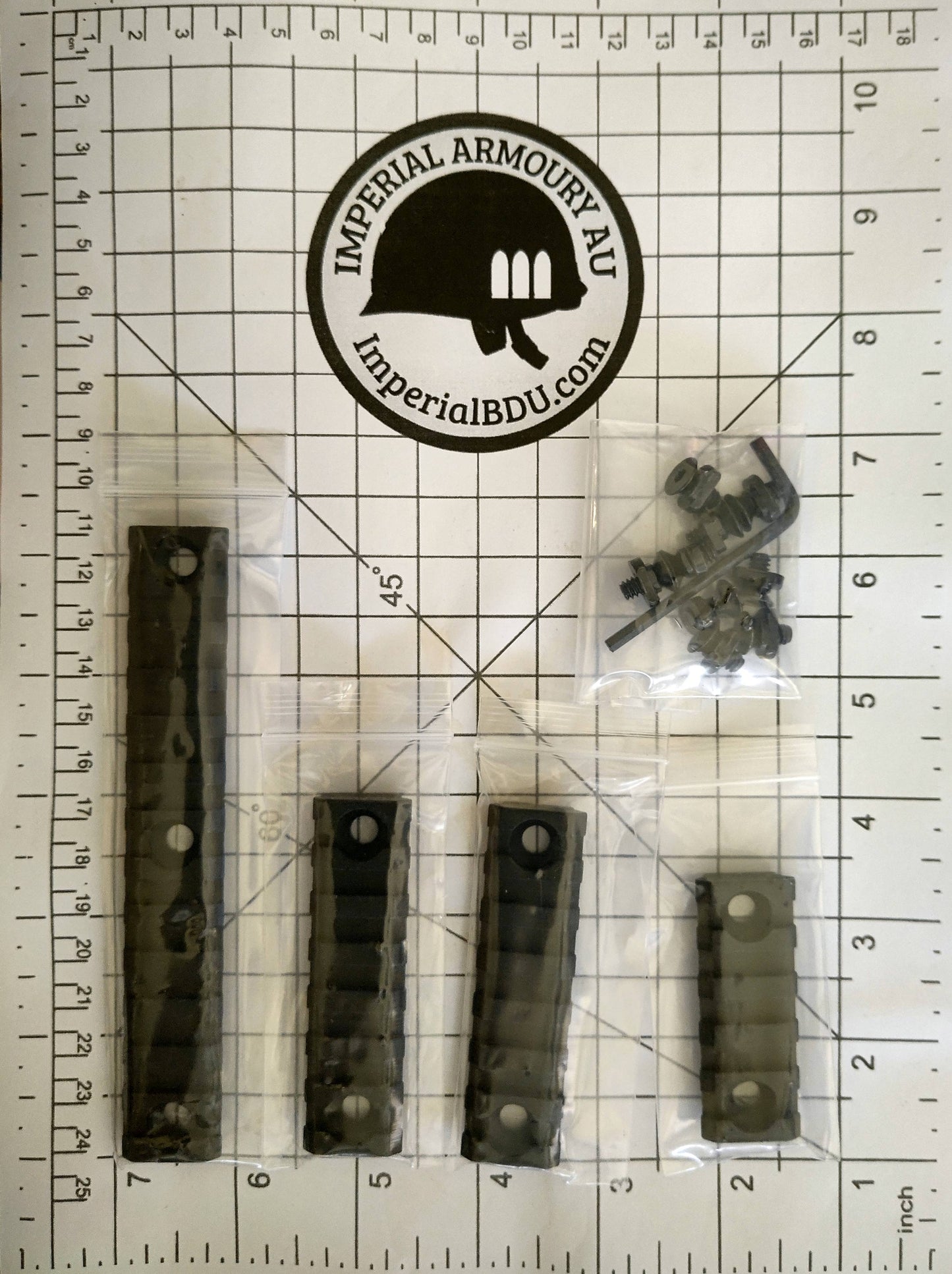 Metal M-LOK to Picatinny Rail MLOK Adapter 5-7-7-13 Black & Tan | AU & USA