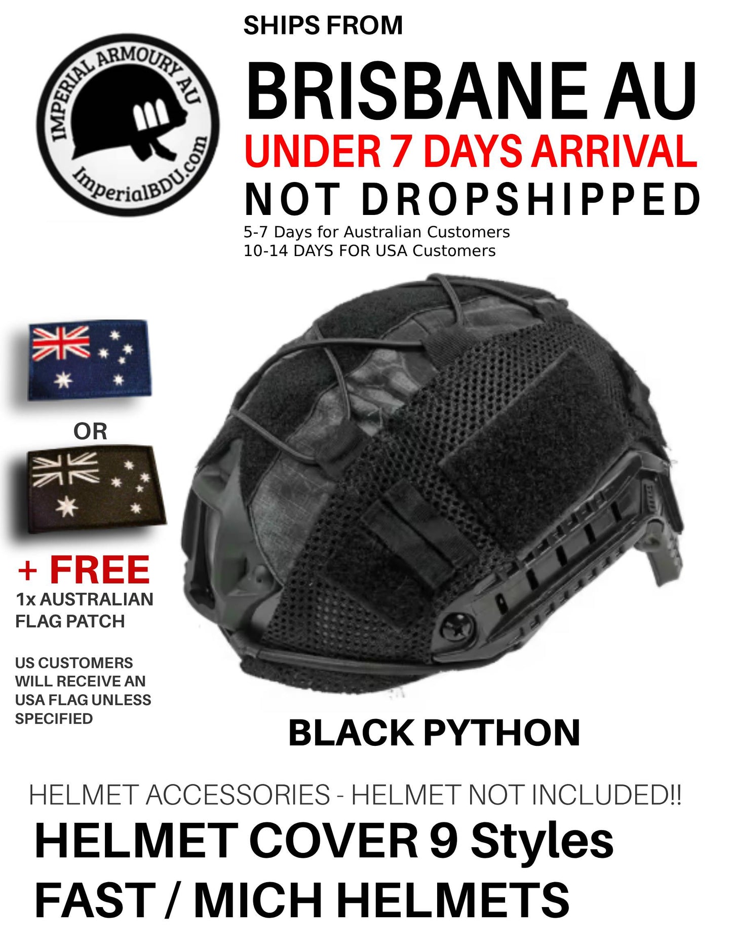 ImperialBDU Tactical Helmet Cover FAST Helmet Camo BJ PJ MH Military - Australia