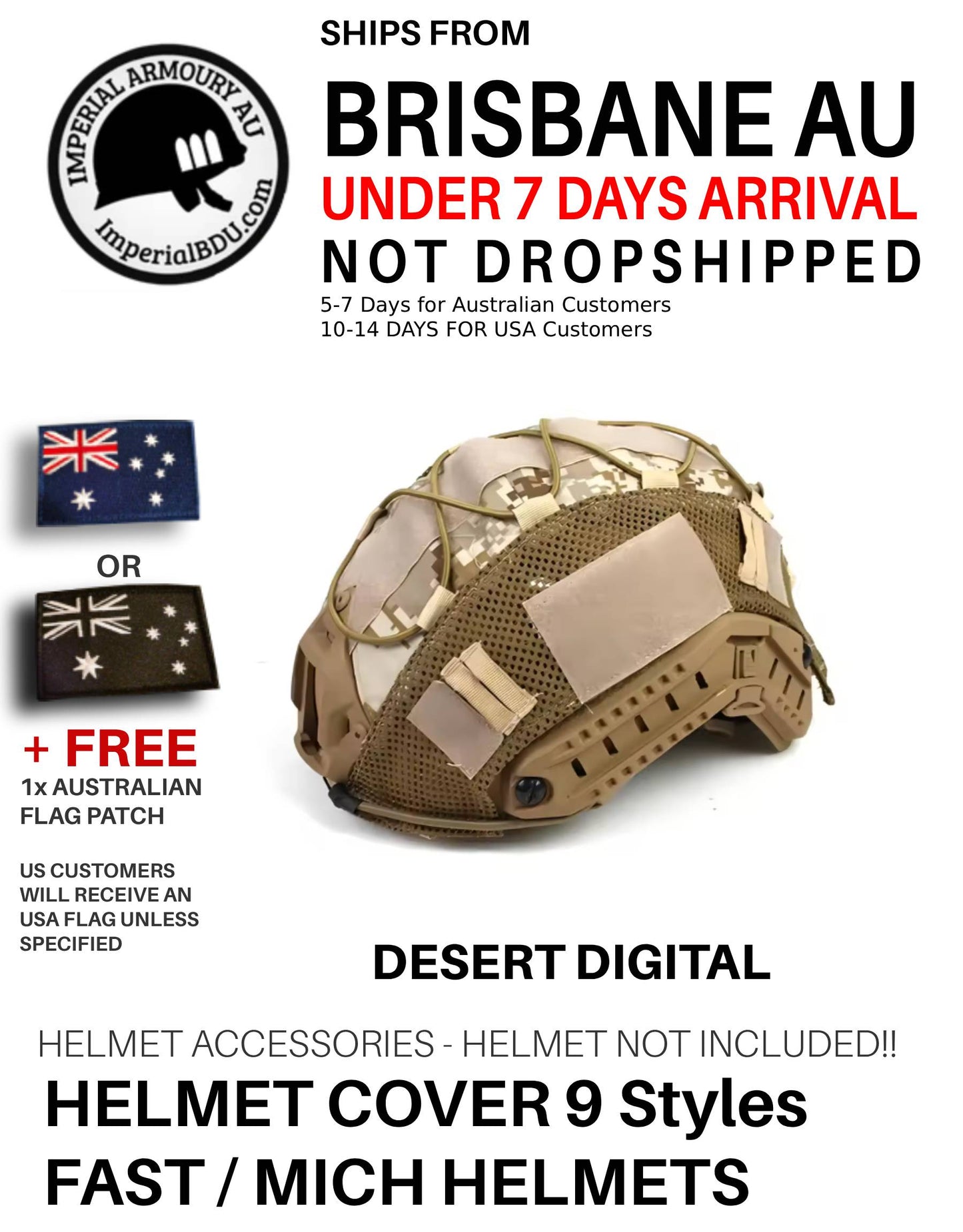 ImperialBDU Tactical Helmet Cover FAST Helmet Camo BJ PJ MH Military - Australia