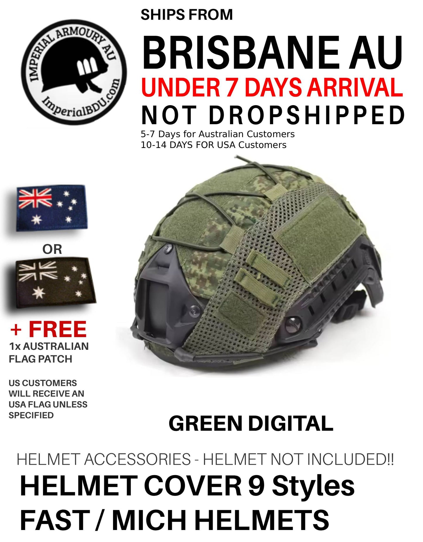 ImperialBDU Tactical Helmet Cover FAST Helmet Camo BJ PJ MH Military - Australia