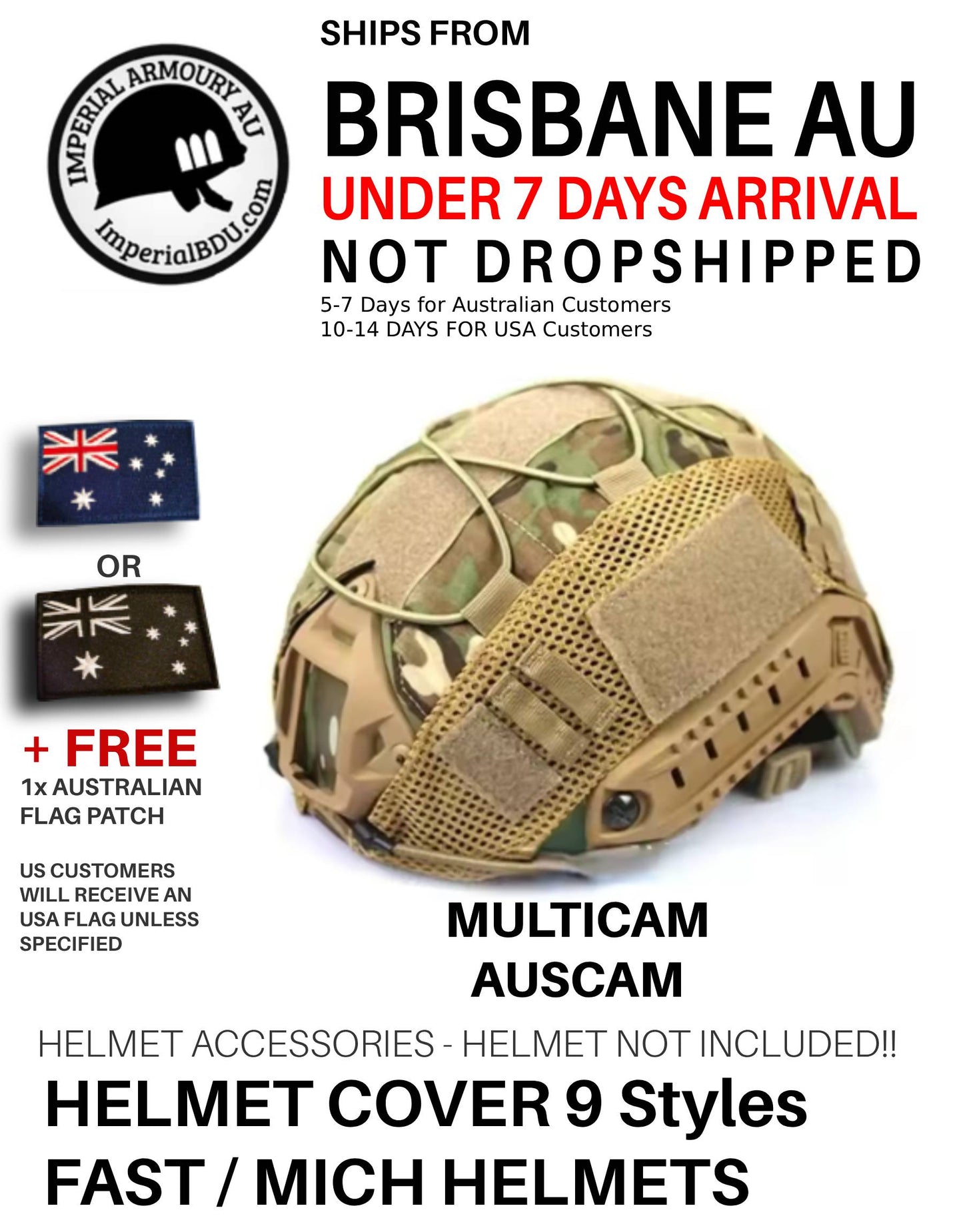 ImperialBDU Tactical Helmet Cover FAST Helmet Camo BJ PJ MH Military - Australia