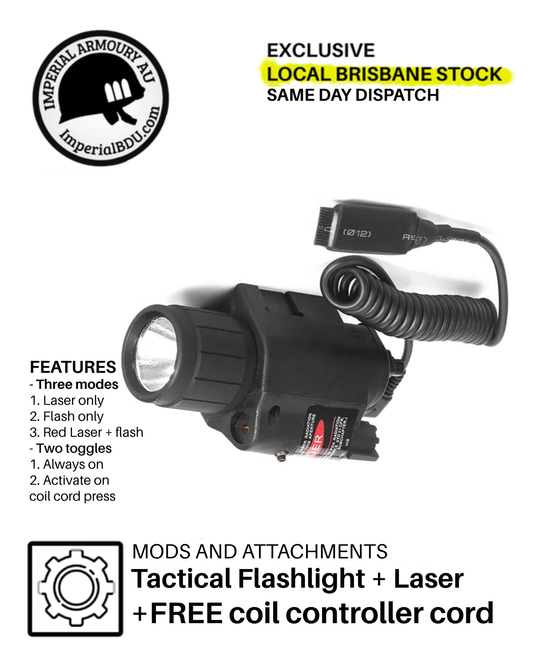 ULTRA Tactical Flashlight with Laser / Laser Flashlight Combo