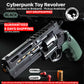 Cyberpunk toy revolver with black and green design on a dark brodax revolver toy background Australia
