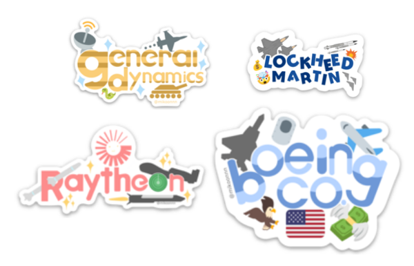 Lockheed Text Sticker Military Industrial Complex V-tuber Logo Stickers, Boeing, Lockheed Ma ...