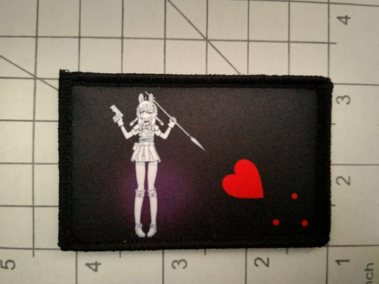 Pippa Blackbeard Pirate Flag / Anime devil stabbing heart patch - Australia / USA