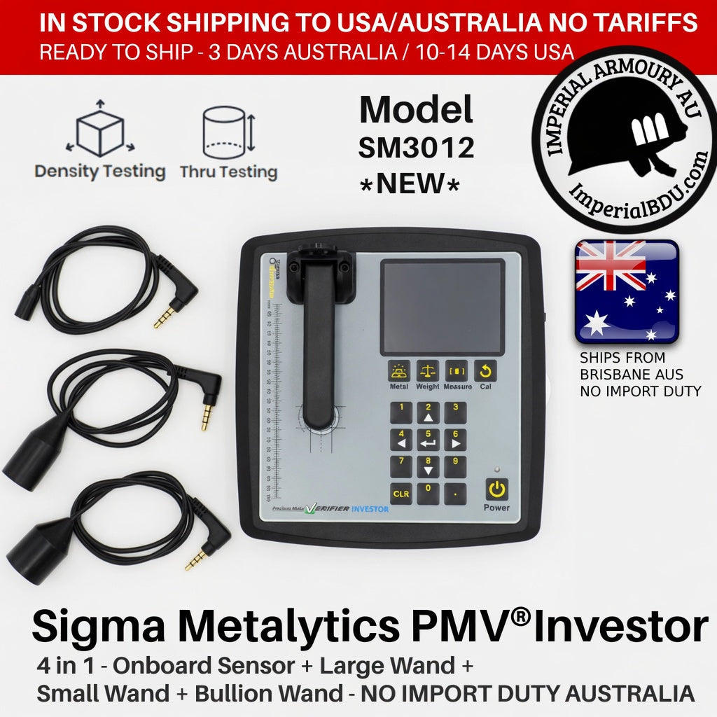 Sigma Metalytics PMV Investor device with cables on a white background, formerly known as the Sigma Pro Mini.
