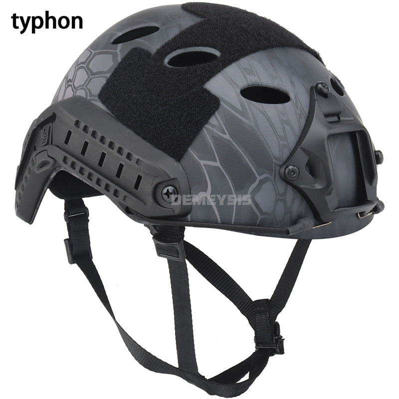 Tactical Fast Helmet PJ Type Bump Jump Military Helmet w/ NVG